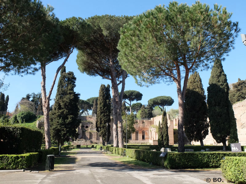 Ceci est une photo des Thermes de Caracalla (extérieur). (Rome).